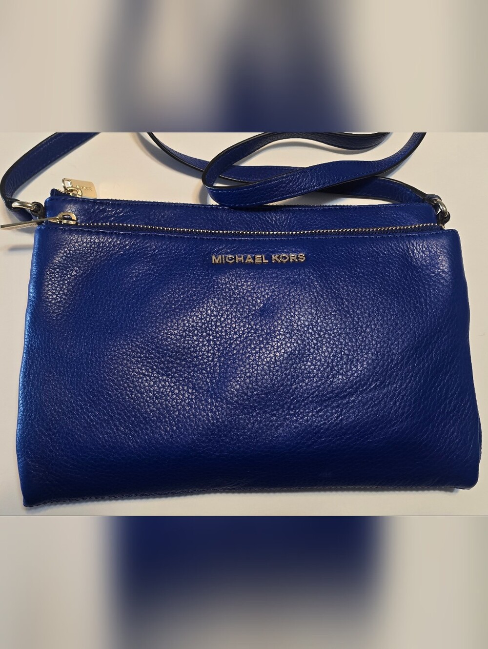 Michael Kors Slim Leather Crossbody Bag in Royal Blue